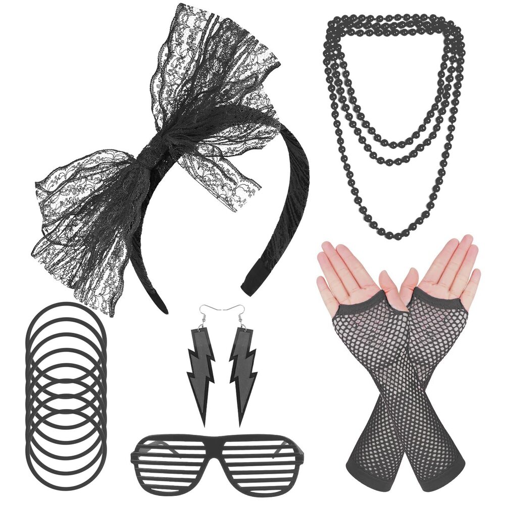 6559 80s Costumes For Women, Women's Neon Accessoriess Fancy